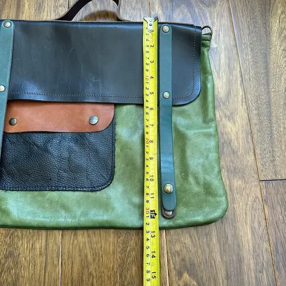 Ebano handmade Italian leather satchel messenger bag - Picture 13 of 16